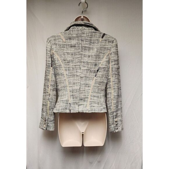 The Limited Single Breasted Tweed Suit Jacket Size 2 Color Black/Cream - Picture 5 of 11